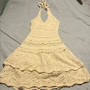 Moda International Cream Backless Dress